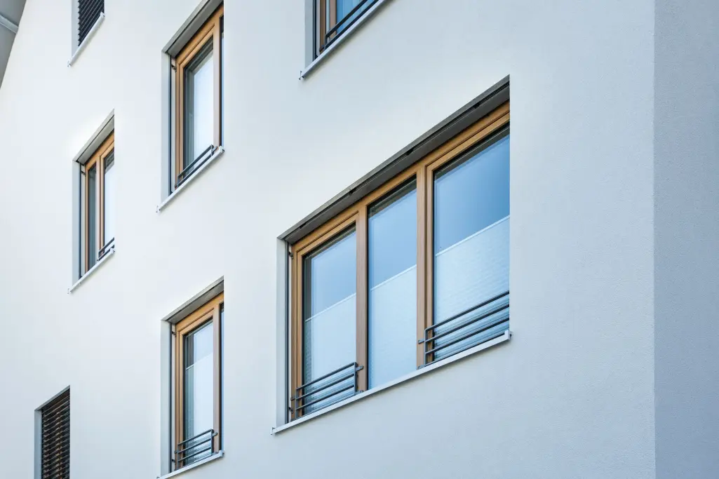 Wohnhaus mit Fensterabdichtung