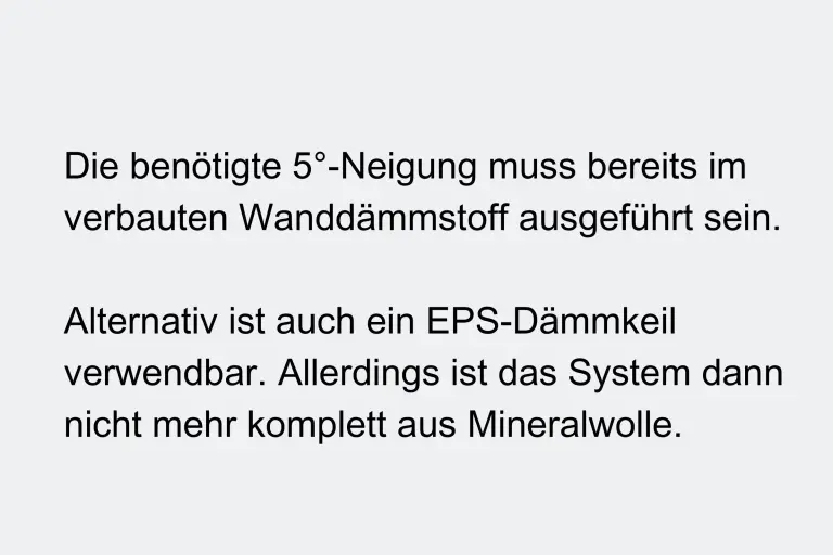 Nichtbrennbarer Dämmkeil