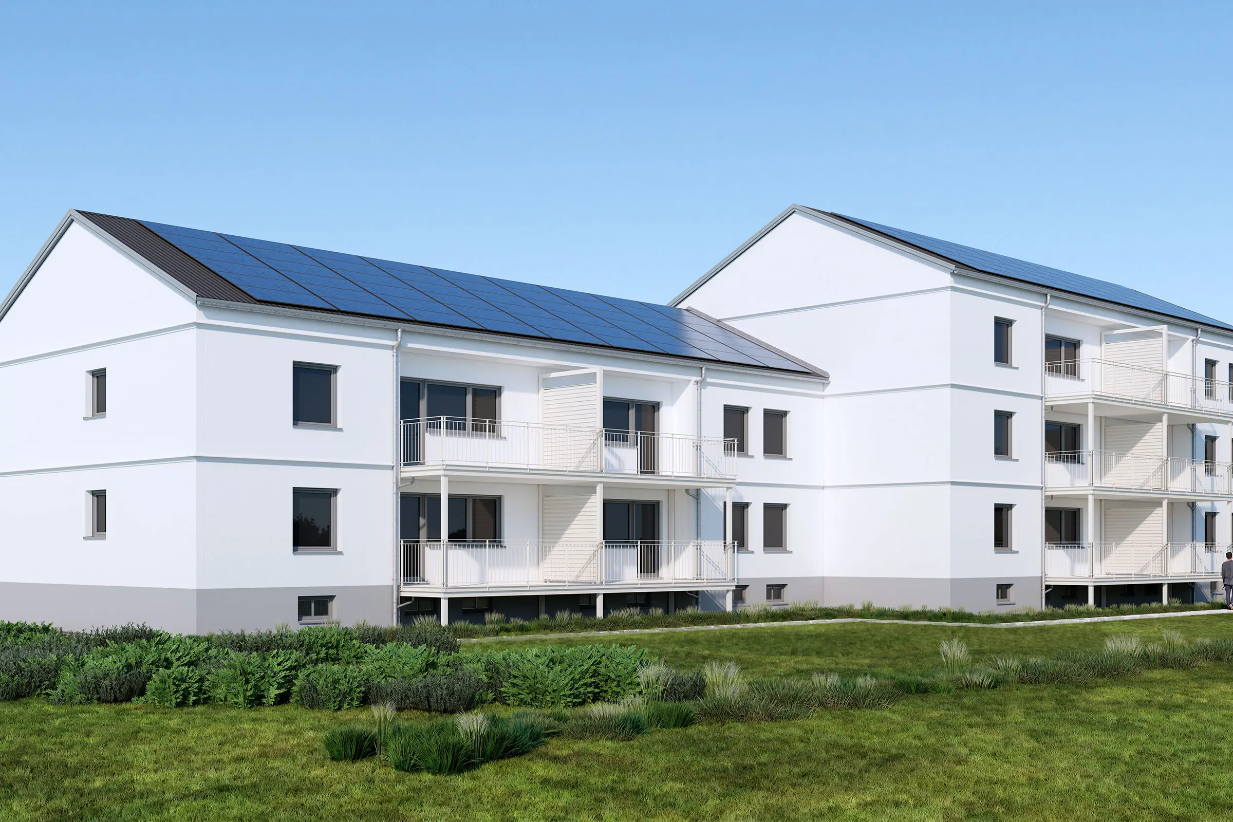 Mehrfamilienhaus mit Fugen und StoDeco Element