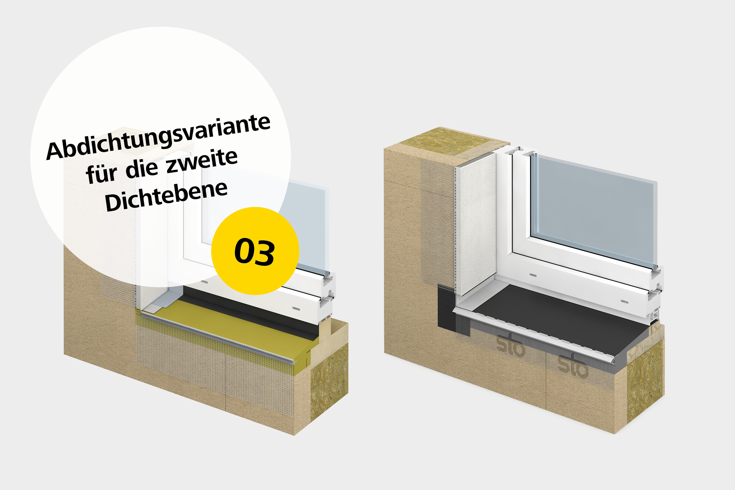 Abdichtungssystem für die zweite Dichtebene an Fensteröffnungen