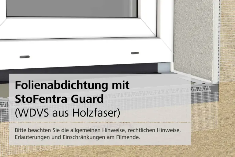 Folienabdichtung Fensterbank