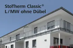 Broschüre StoTherm Classic L/MW mit Mineralwolle rein geklebt