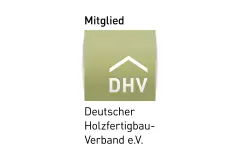 Das Logo des Deutschen Holzfertigbau-Verbands e.V. DHV